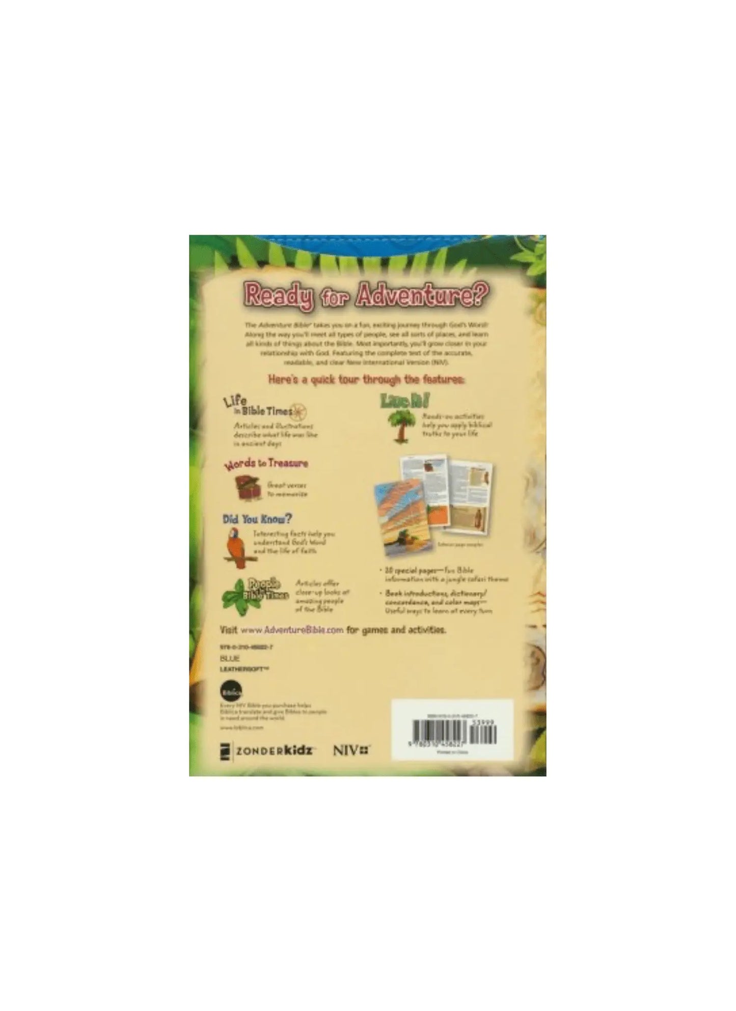 NIV Adventure Bible | Soft leather blue