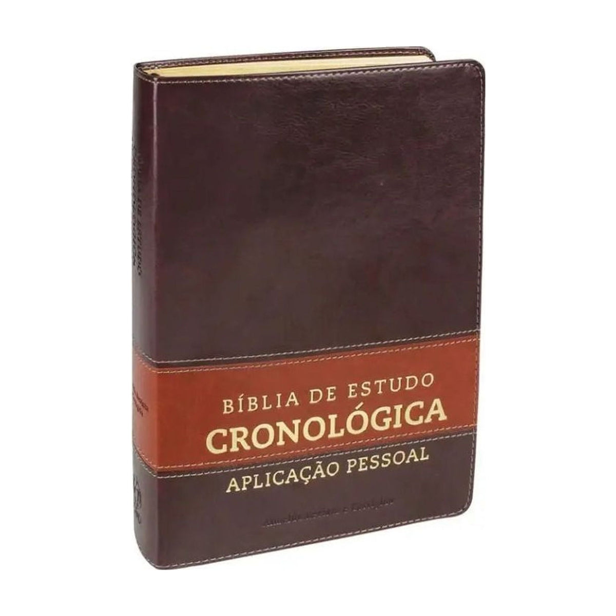 Bíblia De Estudo Em Ordem Cronológica Aplicação Pessoal | ARC | Letra Normal | Capa Marrom Claro/Escuro