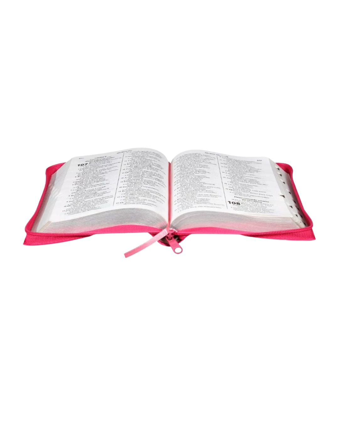 Bíblia Sagrada | Letra Gigante | ARA | Capa Couro Pink / Zíper | c/ Índice
