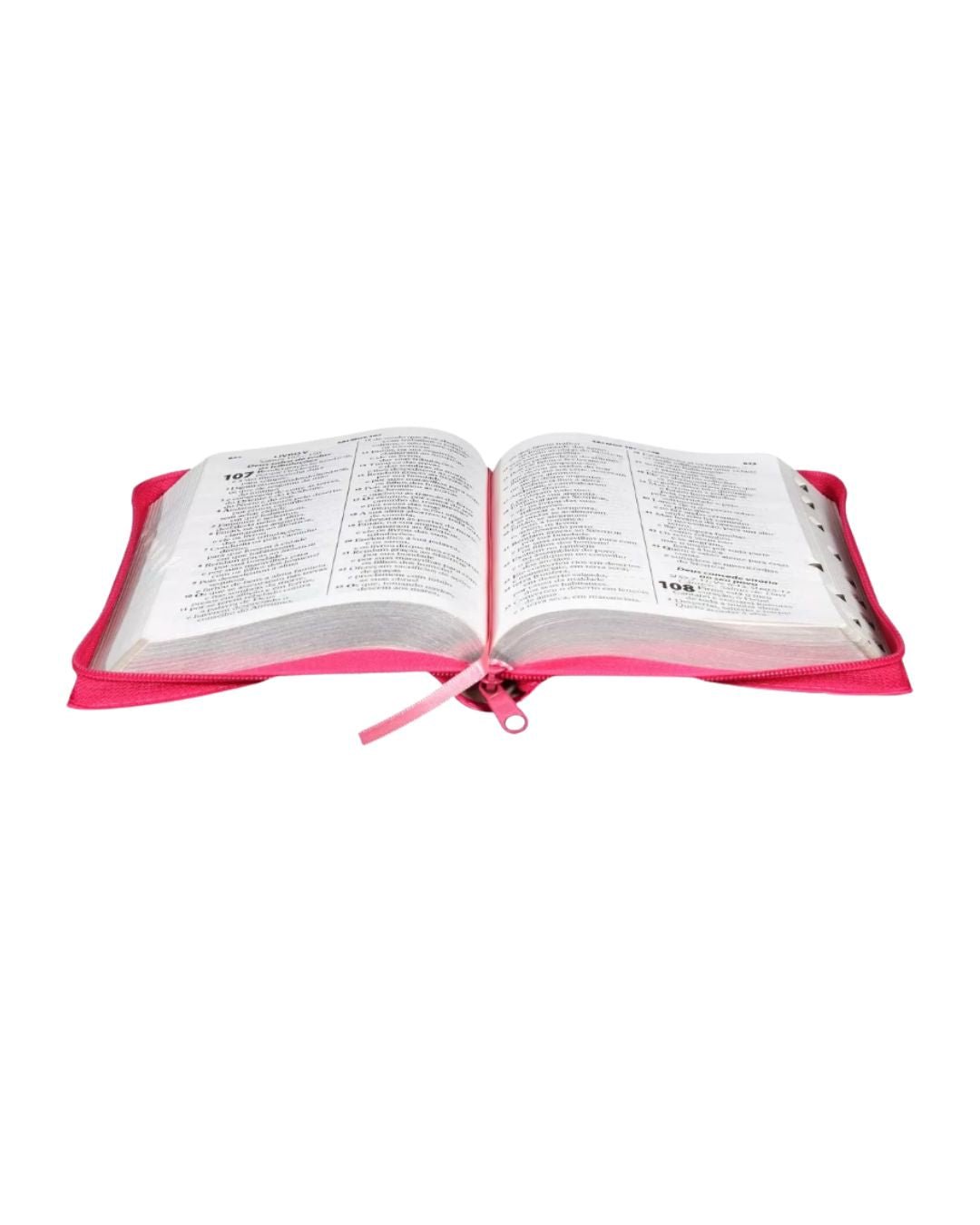Bíblia Sagrada | Letra Gigante | ARA | Capa Couro Pink / Zíper | c/ Índice