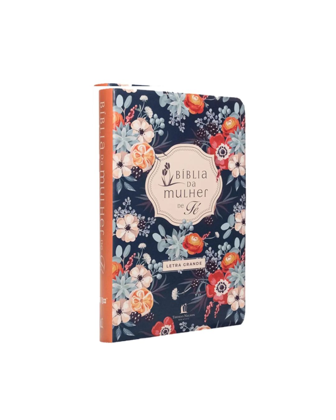 Bíblia da Mulher de Fé | NVI | Letra Grande | Capa Couro Soft Flor