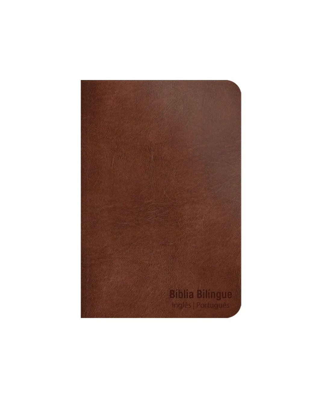 Bíblia Bilíngue | Português e Inglês | NVT | Letra Grande | Capa Flexível Avelã