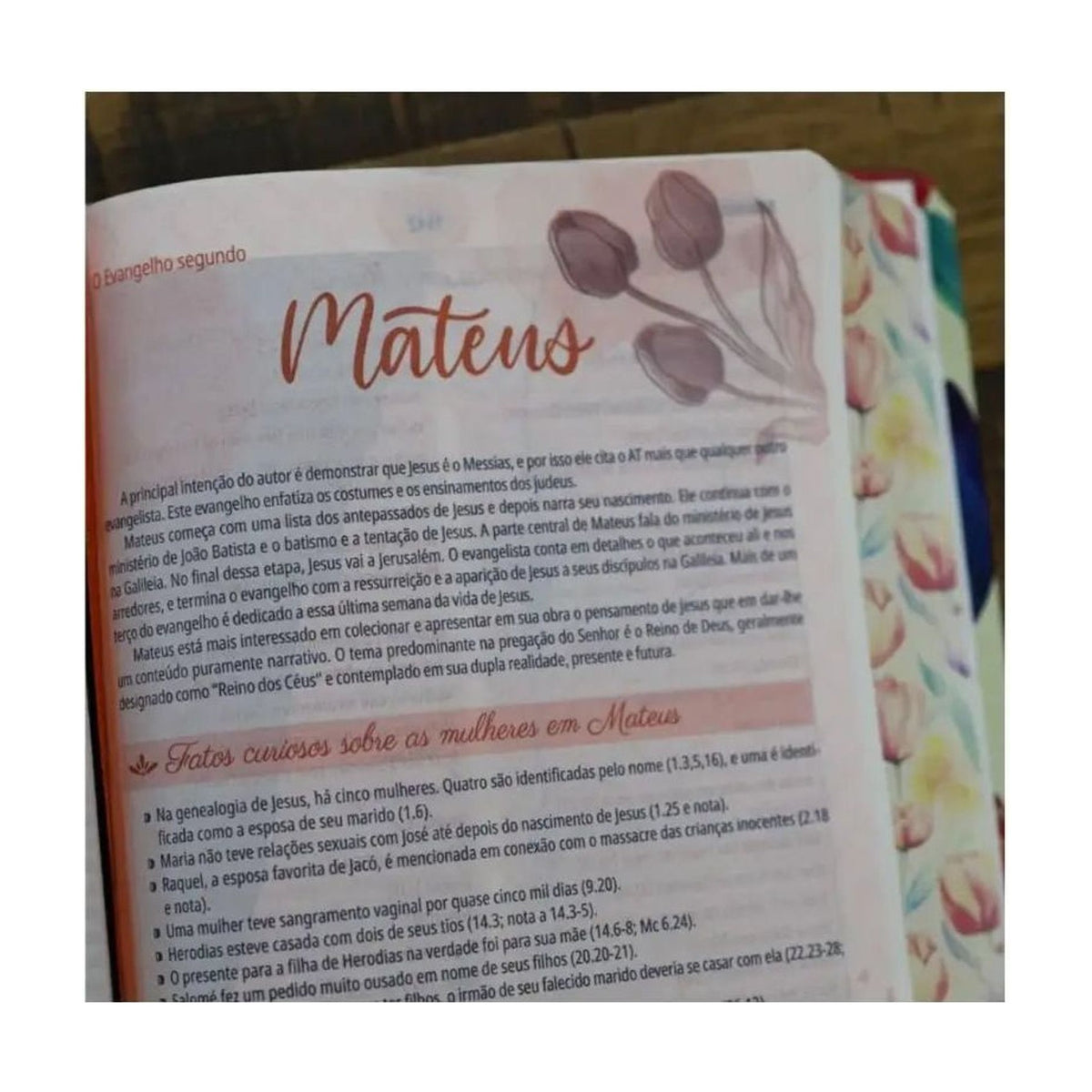 A Bíblia da Mulher | Portátil | NAA | Capa Tulipa Laranja