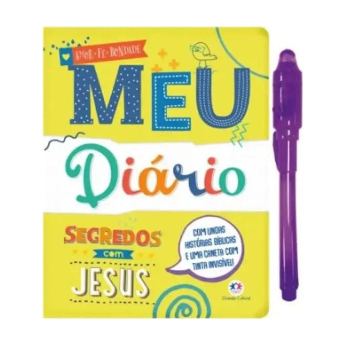 Meu Diário Segredos com Jesus | C/ Caneta de Tinta Invísivel