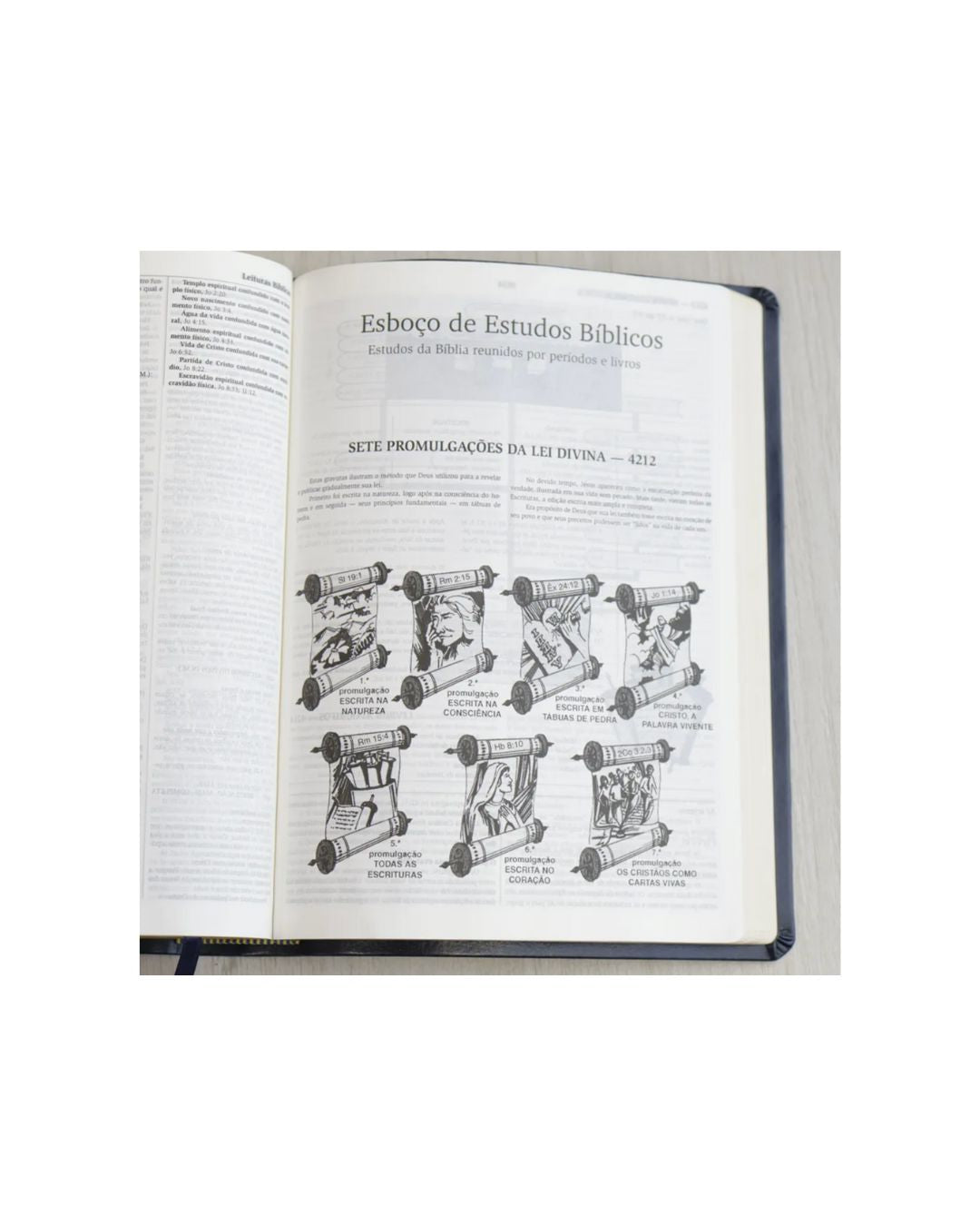 Bíblia Thompson de Estudo | AEC | Letra Grande | Capa Luxo Azul