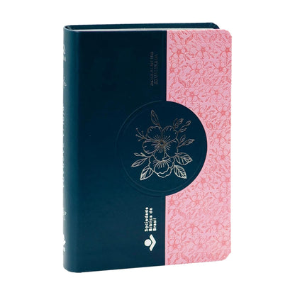 Holy Bible | Super Giant Print | NAA | Blue and Pink Luxury Cover