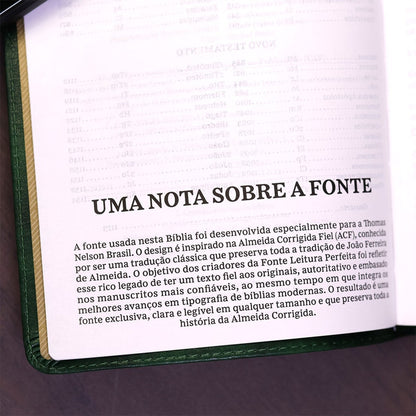 Holy Bible | ACF | Perfect Reading | Green Soft Leather Cover
