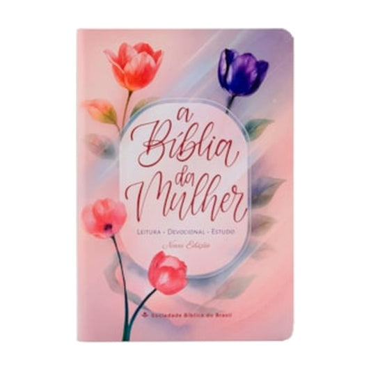 Bíblia da Mulher Tulipa Azul | ARC | Edição Portátil