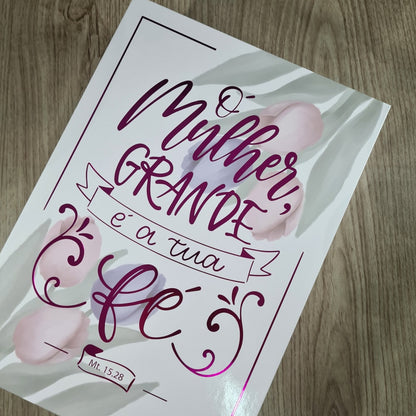 A Bíblia da Mulher | Letra Grande | ARC | Capa Luxo Rosa