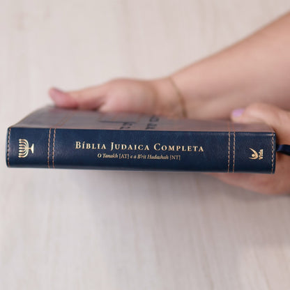 Bíblia Judaica Completa | Letra Normal | Capa Luxo Azul
