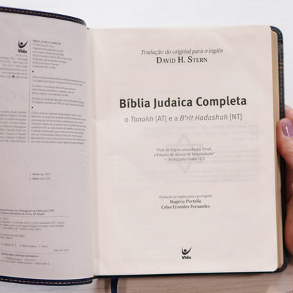 Bíblia Judaica Completa | Letra Normal | Capa Luxo Azul