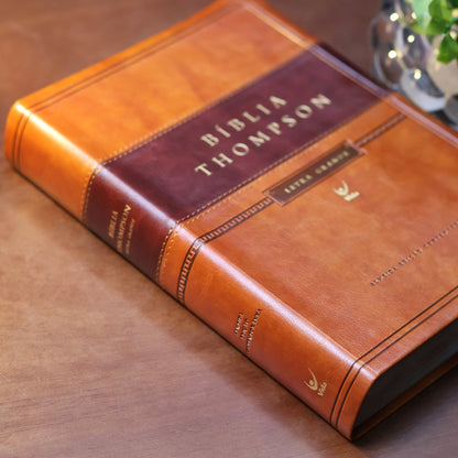 Thompson Study Bible | AEC | Large Print | Brown Luxury Cover with Index