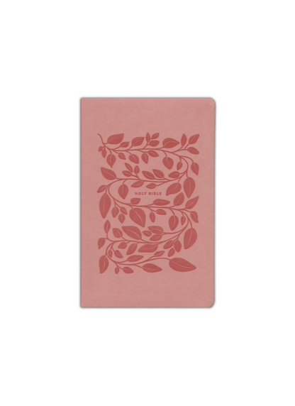 NLT Premium Value Thinline Bible, Filament-Enabled | Soft leather pink vines