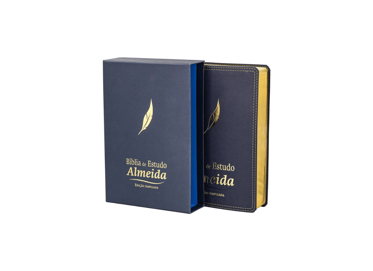 Bíblia de Estudo Almeida | NAA | Capa Luxo Azul