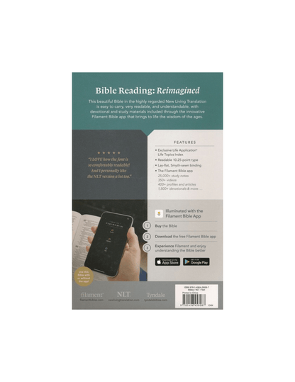 NLT Filament Premium Value Thinline Bible - Brown