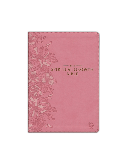 NLT Spiritual Growth Bible Pink Faux Leather