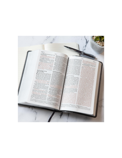 CSB Large Print Charcoal Crown Leathertouch