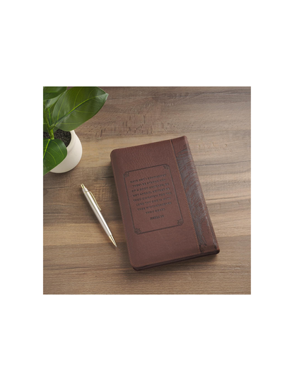 KJV The Holy Bible Brown Lion Ziper