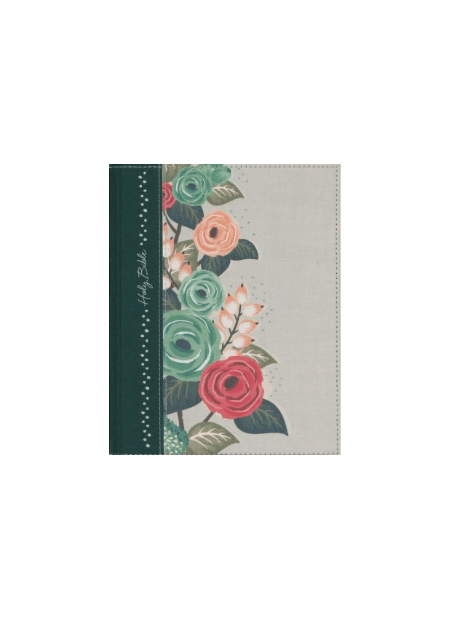 KJV Journal the Word Bible | Large Print, Hardcover, Green Floral Cloth, Red Letter Edition