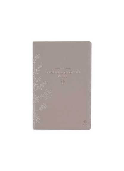 NLT Spiritual Growth Bible | Soft leather floral with embroidery