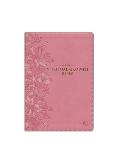 The NLT Spiritual Growth Bible Pink Faux Leather