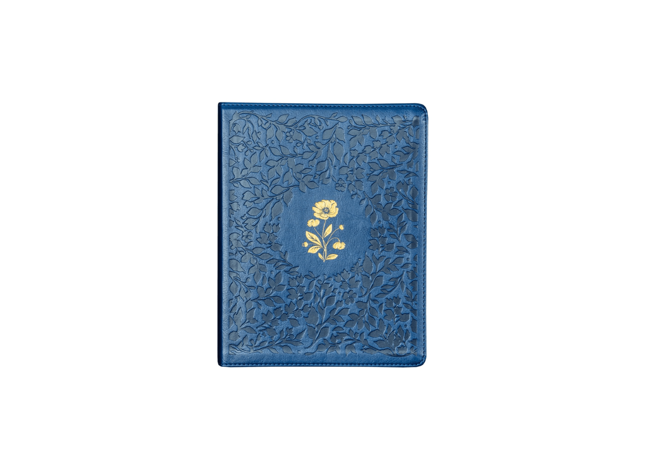Bíblia Sagrada | ACF | Espaço Para Anotações | Leitura Perfeita | Couro-Soft Azul Com Flores Em Baix