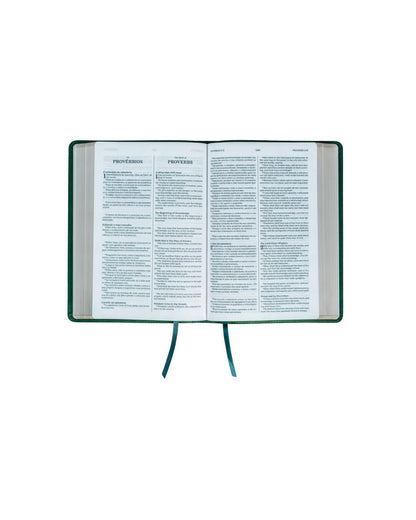 Biblia Bilingue/Portugues e Ingles/ACF/KJV/Leitura perfeita/Couro Soft Verde