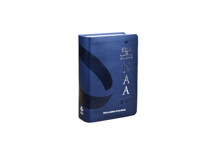 Bíblia de Estudo | NAA | Tamanho Portátil | Capa Luxo Azul | Letra Normal