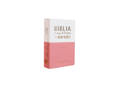 Bíblia Campo de Batalha da Mente | NVA | Letra Normal | Capa Luxo Branco e Rosa