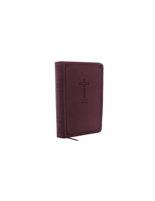 KJV Personal Size - Burgundy Cross Design