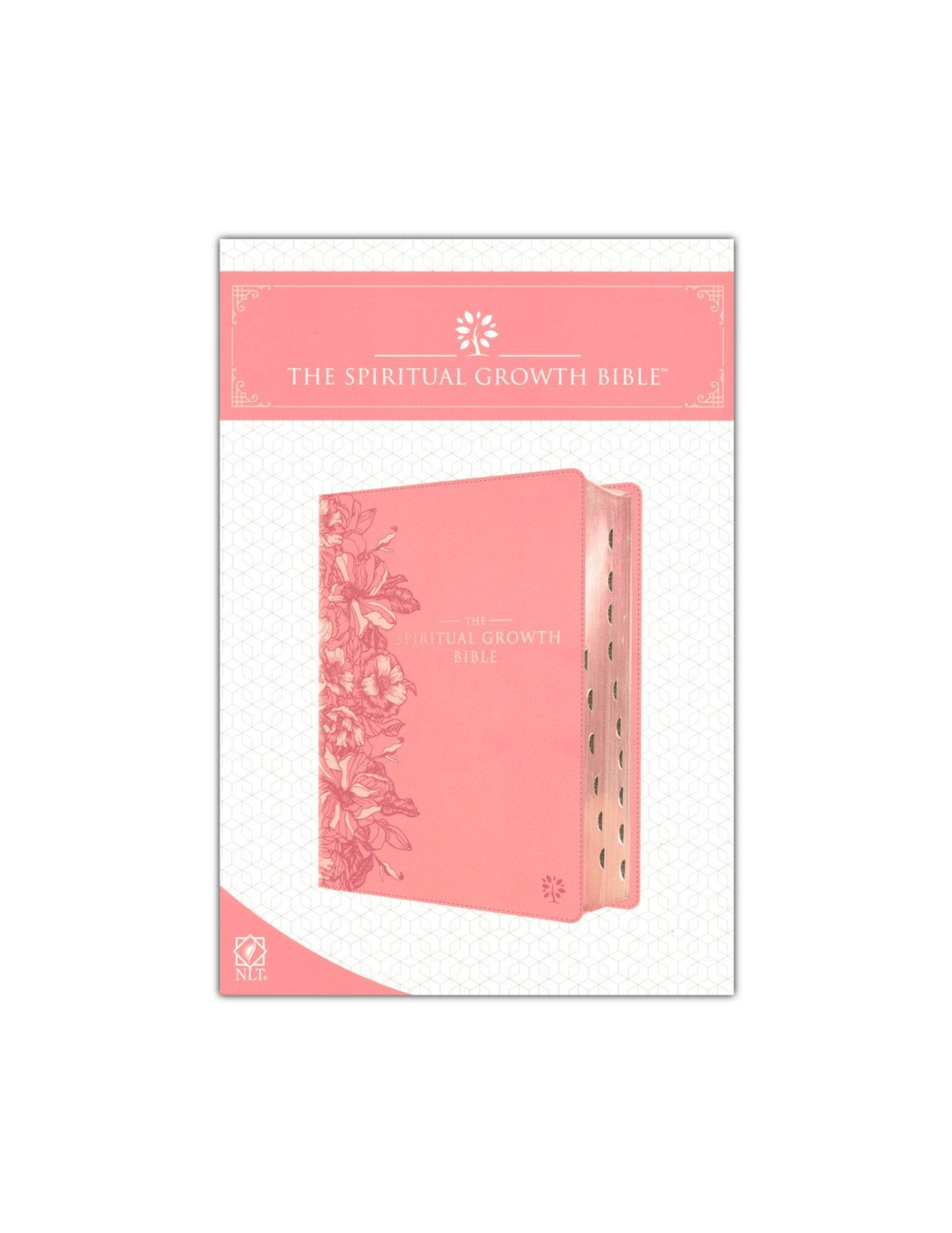 NLT Spiritual Growth Bible Pink Faux Leather