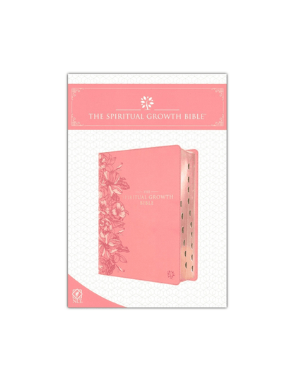 NLT Spiritual Growth Bible Pink Faux Leather