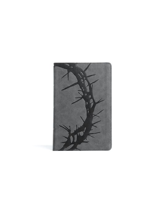 CSB Large Print Charcoal Crown Leathertouch