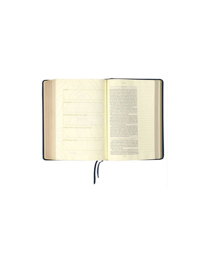 Bíblia The Purpose Book | A21 | Letra Normal | Espaço Para Anotações | Capa Tecido Azul Reino