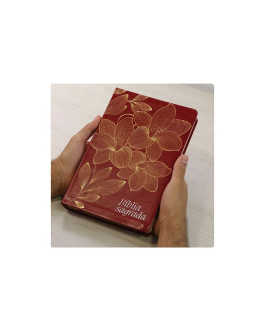 Bíblia Sagrada Leitura Perfeita | NVI | Letra Gigante | Capa Couro Soft Vinho