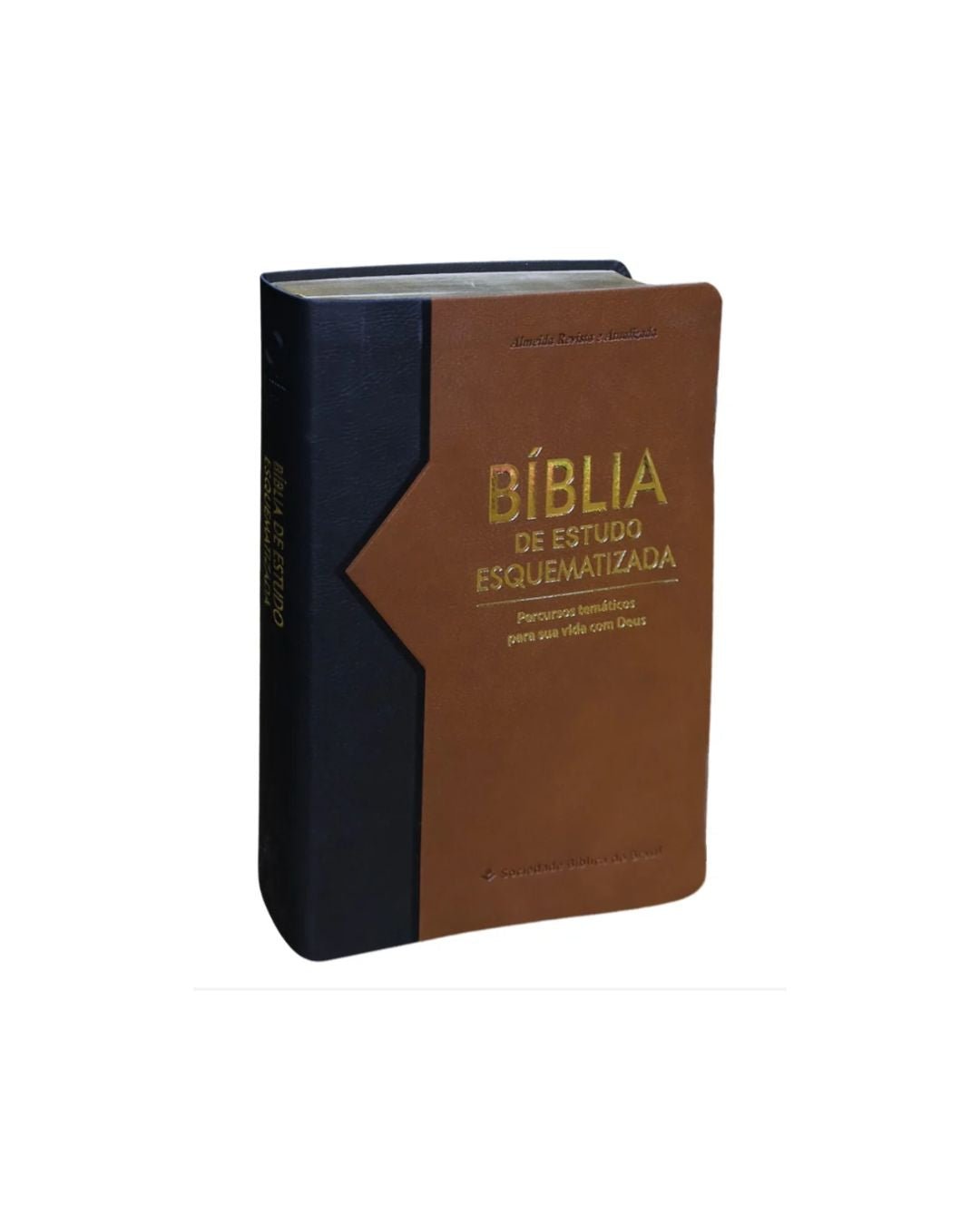 Bíblia De Estudo Esquematizada | ARA | Letra Normal | Capa Luxo Marrom