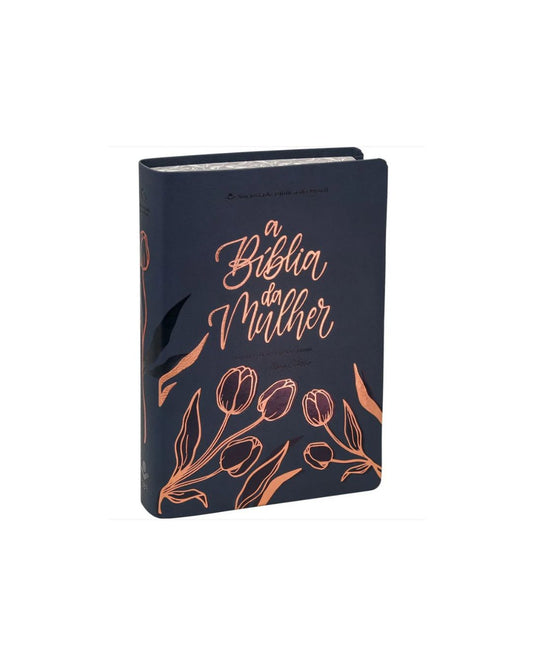 A Bíblia Da Mulher | Letra Grande | NAA | Capa Luxo Azul