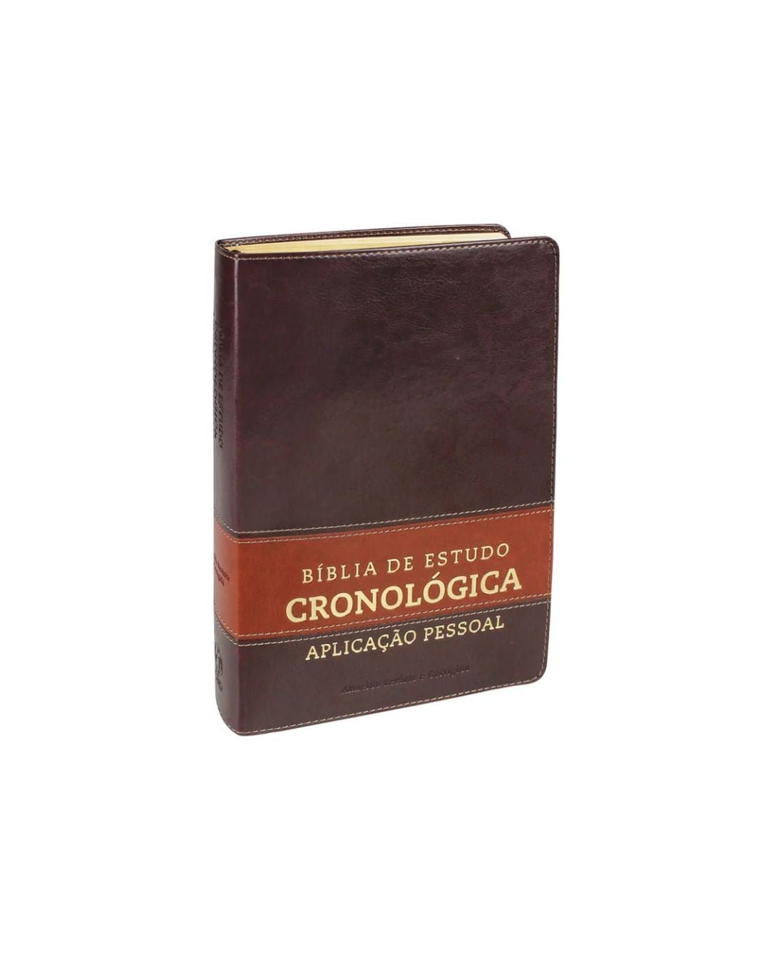 Bíblia De Estudo Em Ordem Cronológica Aplicação Pessoal | ARC | Letra Normal | Capa Marrom Claro/Escuro