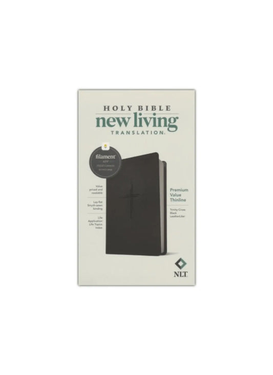 NLT Premium Value Thinline Bible, Filament-Enabled | Soft leather black 