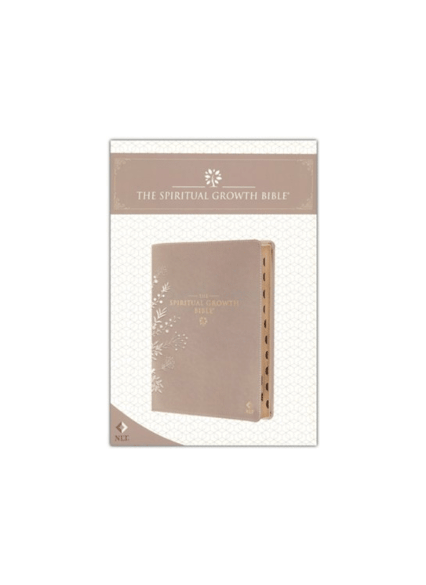 NLT Spiritual Growth Bible | Soft leather floral with embroidery