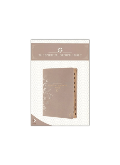 NLT Spiritual Growth Bible | Soft leather floral with embroidery