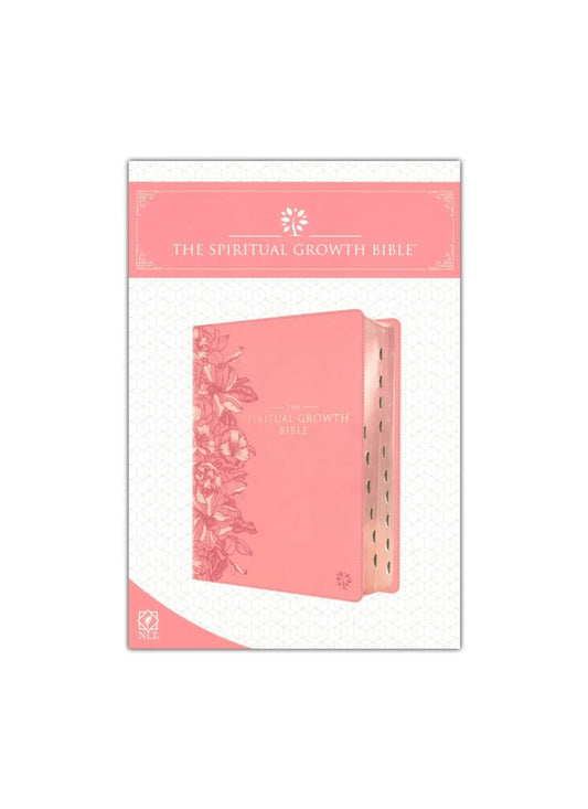 The NLT Spiritual Growth Bible Pink Faux Leather 