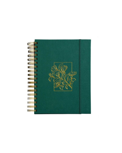Planner Meu Plano Perfeito | Capa Dura Com Tecido Verde