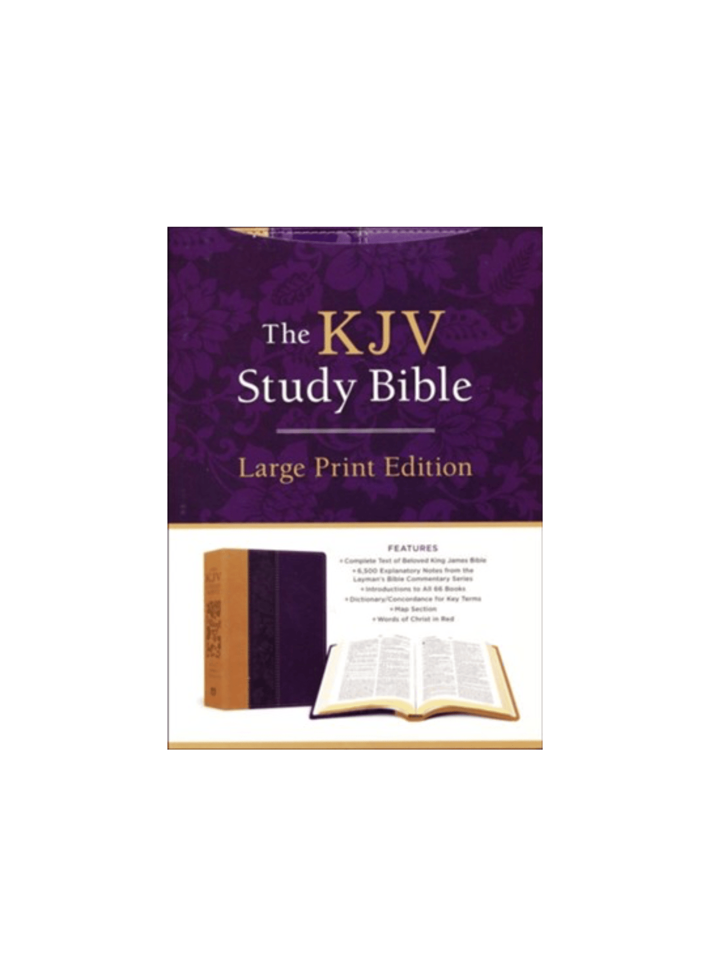 KJV Study Bible - Large Print | Violet Floret