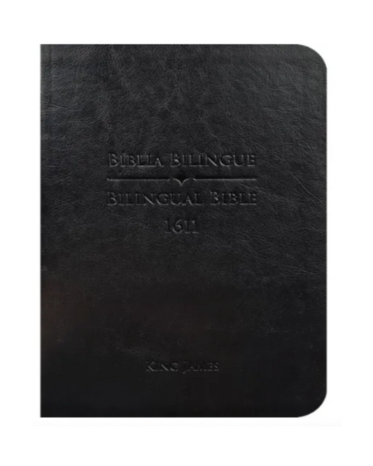 Bíblia King James 1611 | Bilíngue | Letra Normal | Capa Luxo Preta