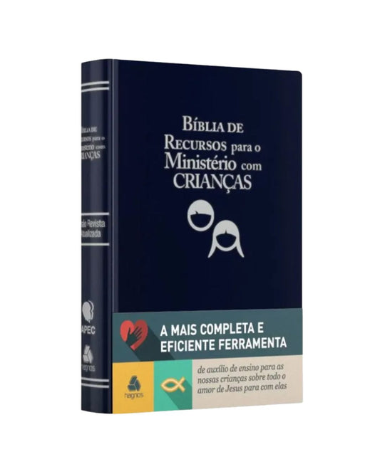 Bíblia de Recursos para o Ministério com Crianças | Apec | ARA | Azul Luxo