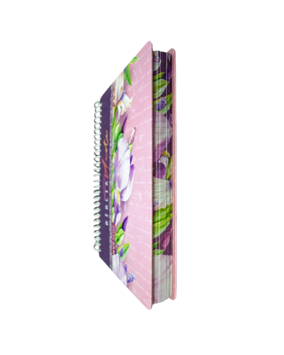 Bíblia Anote Slim | NVT | Capa Espiral Flores Lilás