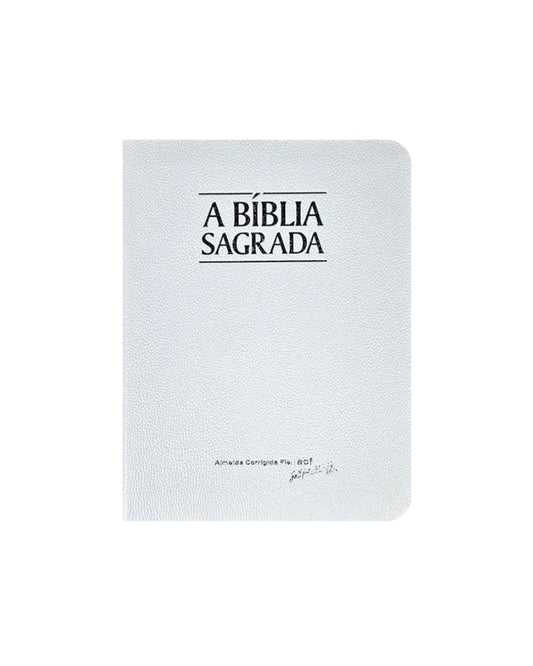 Bíblia Sagrada | ACF | Letra Média | Capa Semi Luxo Branca