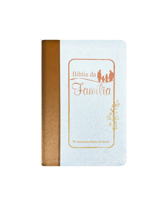 Bíblia da Família | ARA | Letra Normal | Capa Luxo Branco e Marrom