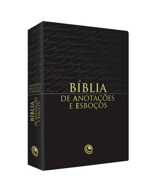 Bíblia para Anotações e Esboços | ARC | Capa Luxo Preta